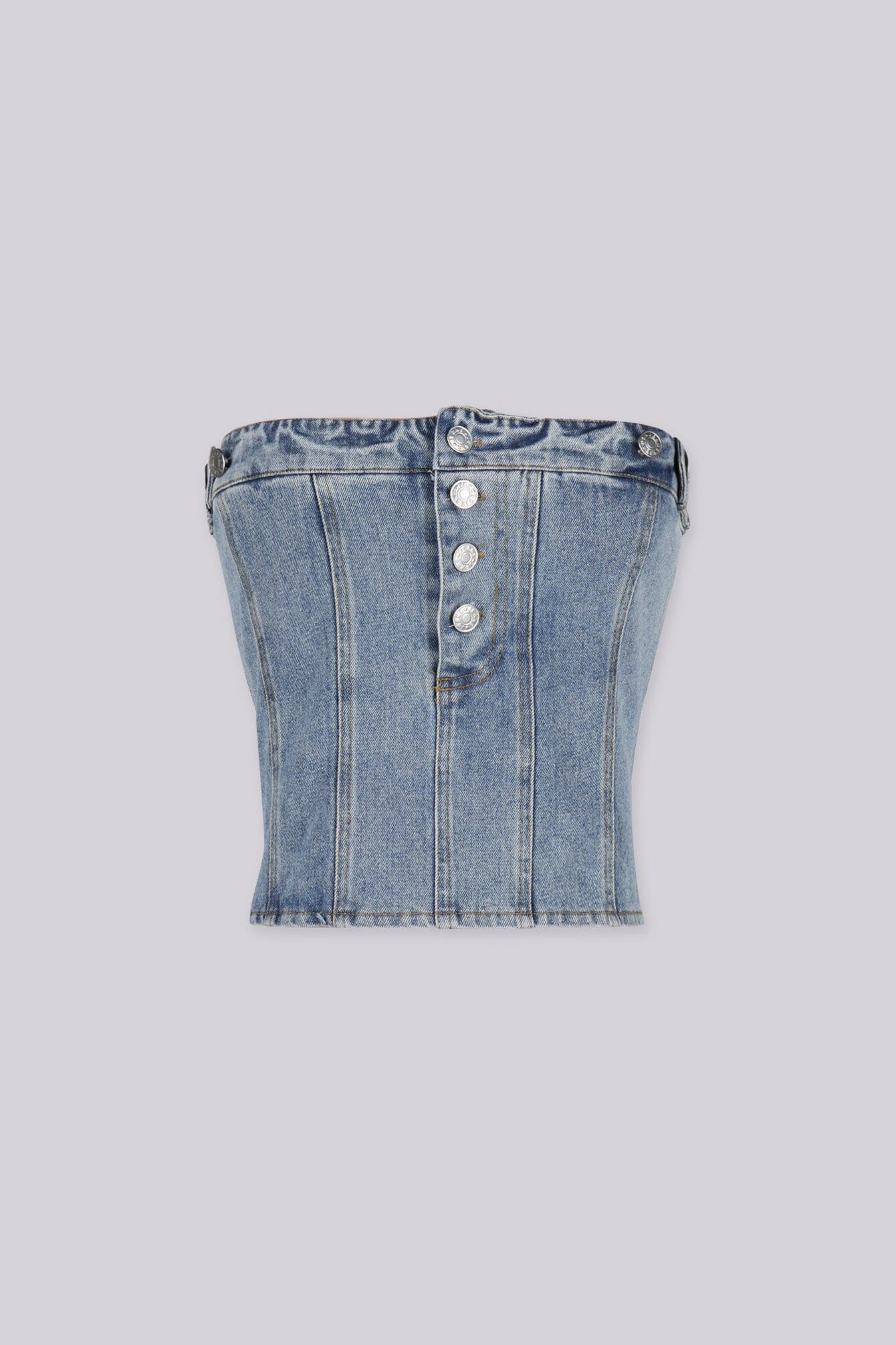 Reworked Denim Tube Top