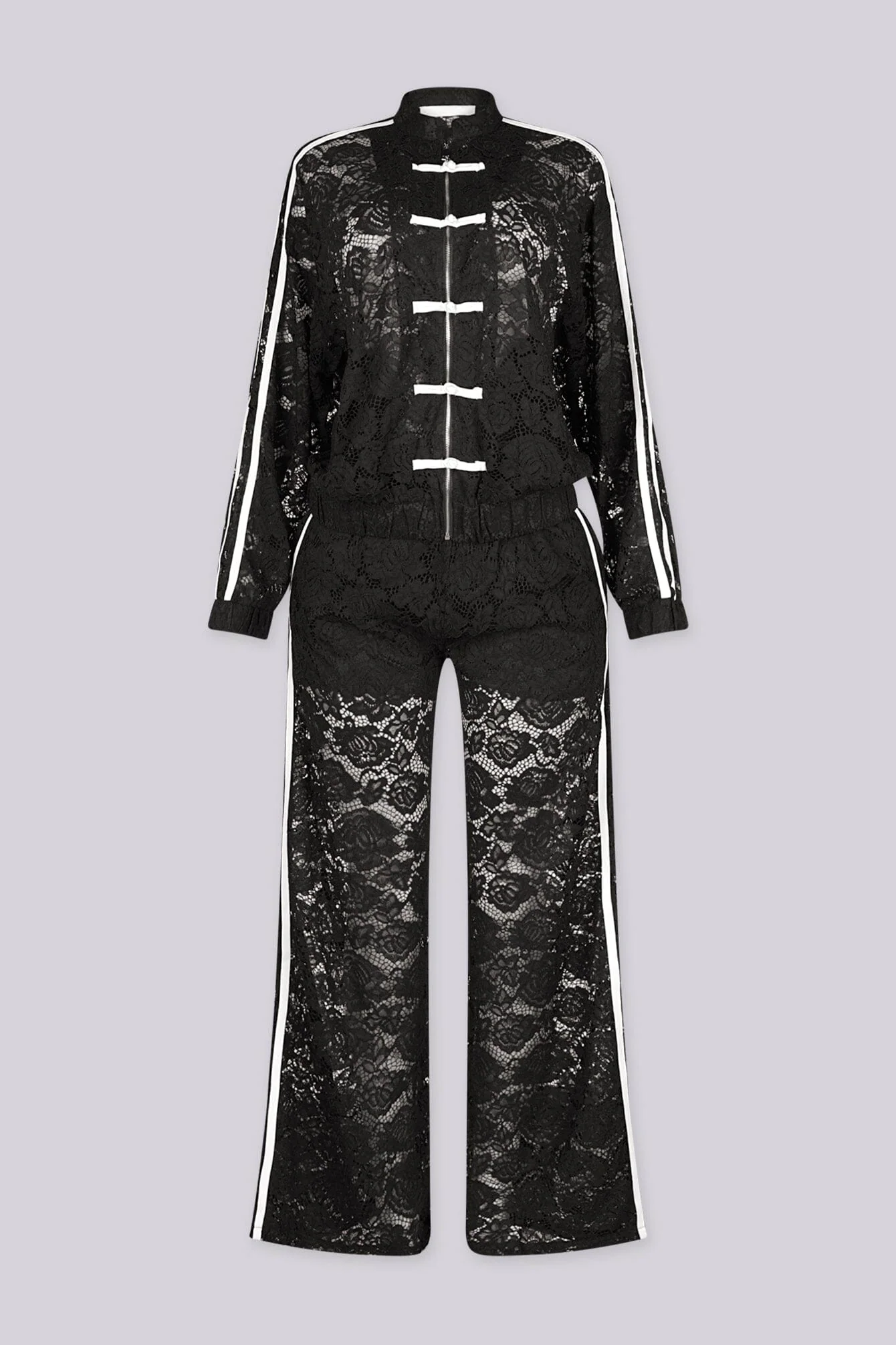 Gabriette Sheer Lace Jacket & Pants SET