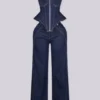Bonnie Denim Bustier Top & Pants Set