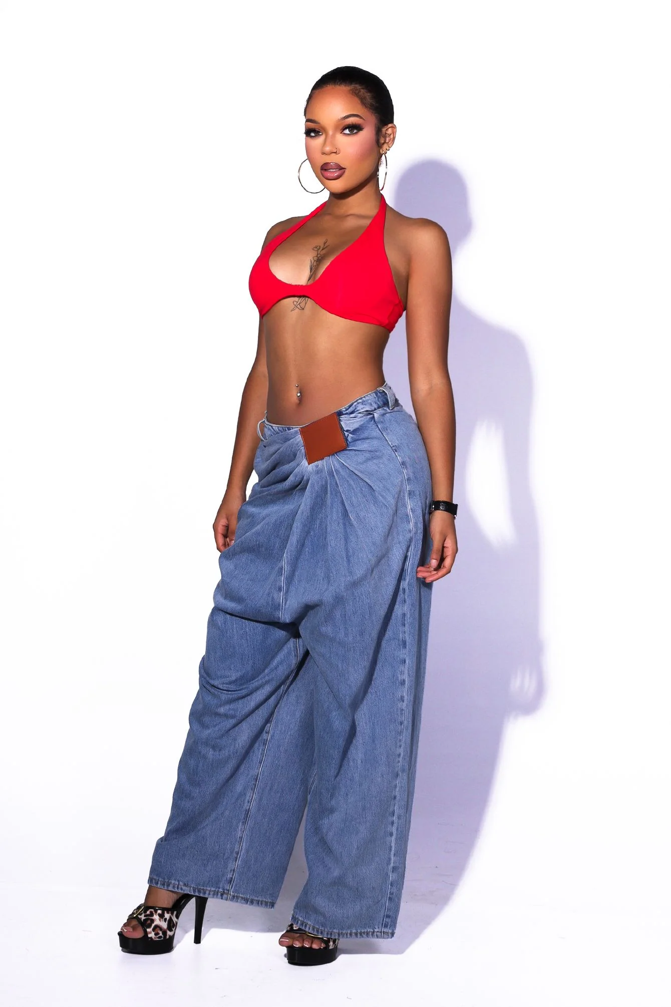 Casablanca Pleated Denim Pants