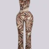Marbled Reverie Cowl Neck Jumpsuit