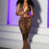 Venom Snake Print Capri Jumpsuit