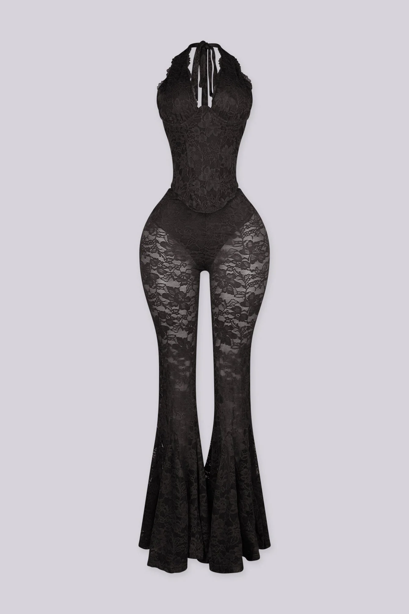 Flamenco Lace Halter Top & Flare Pants SET 5 Flamenco Lace Halter Top & Flare Pants SET