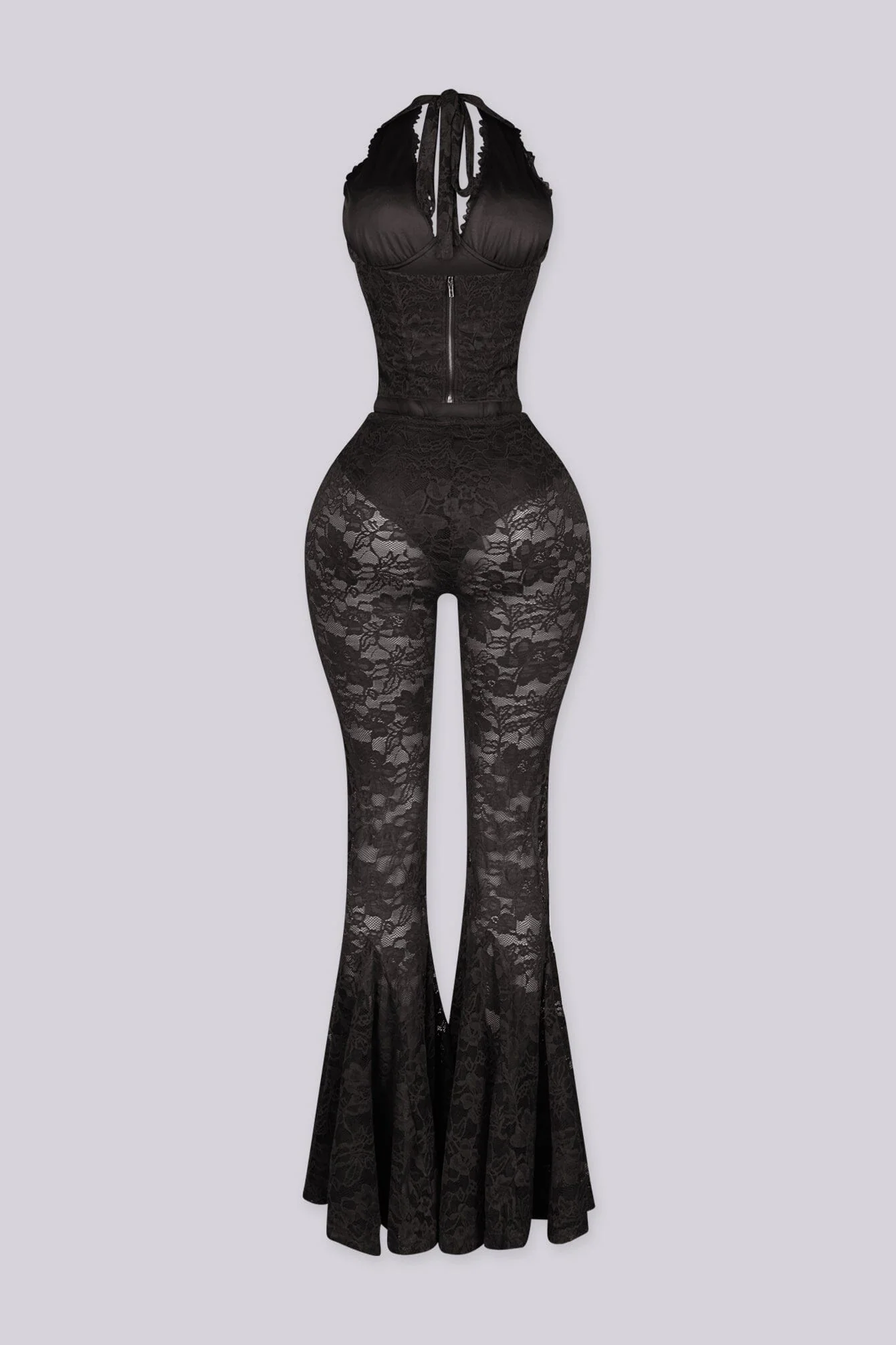 Flamenco Lace Halter Top & Flare Pants SET 9 Flamenco Lace Halter Top & Flare Pants SET