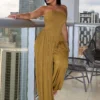 Olive Drop Waist Jumpsuit
