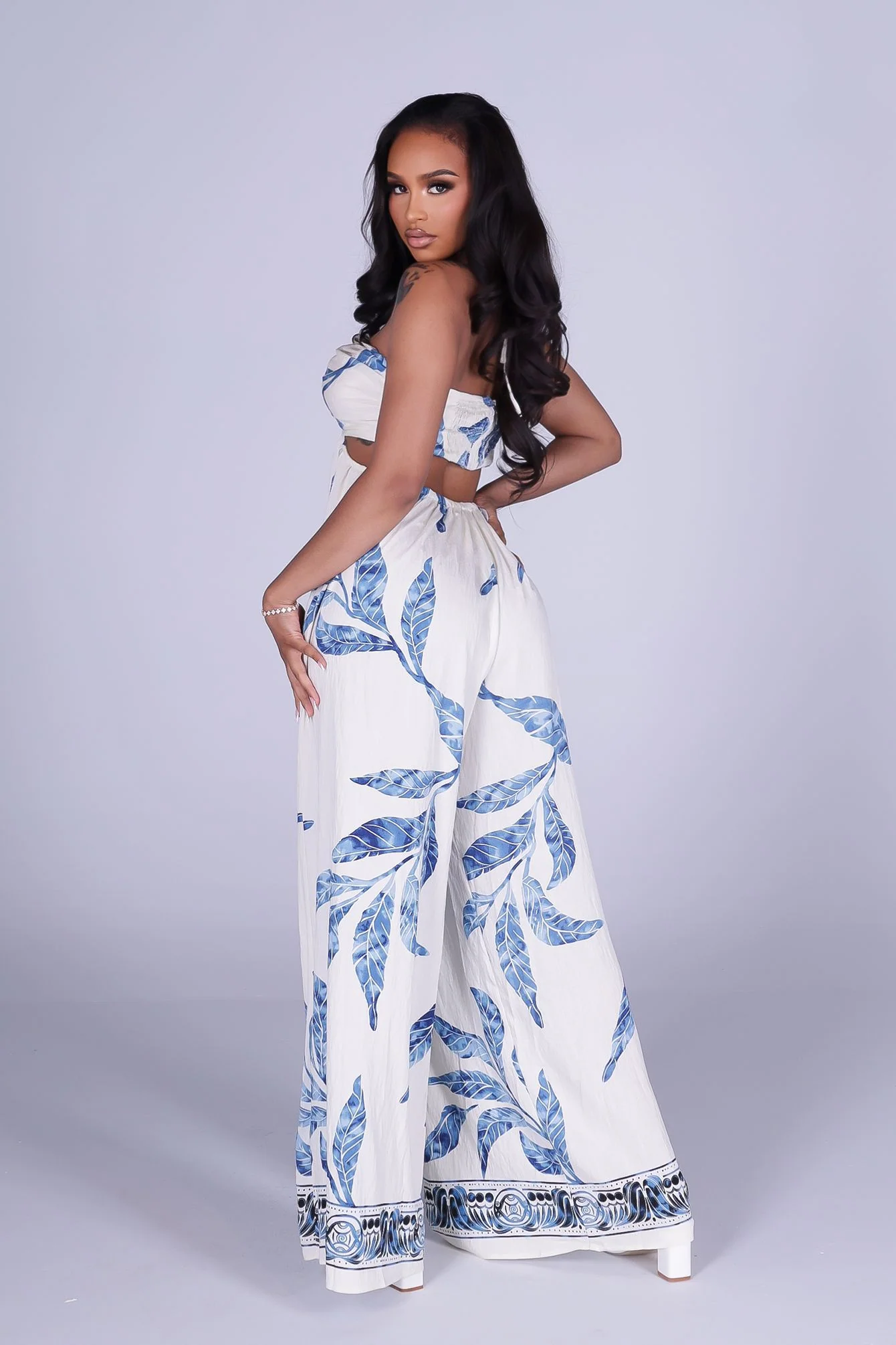 Palm Mirage Halter Jumpsuit