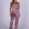 Forbidden Night Satin Lace Jumpsuit