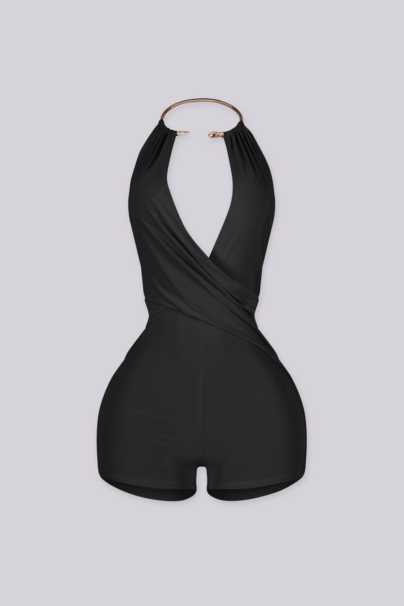 Shanti Snake Draped Halter Romper 8 Shanti Snake Draped Halter Romper