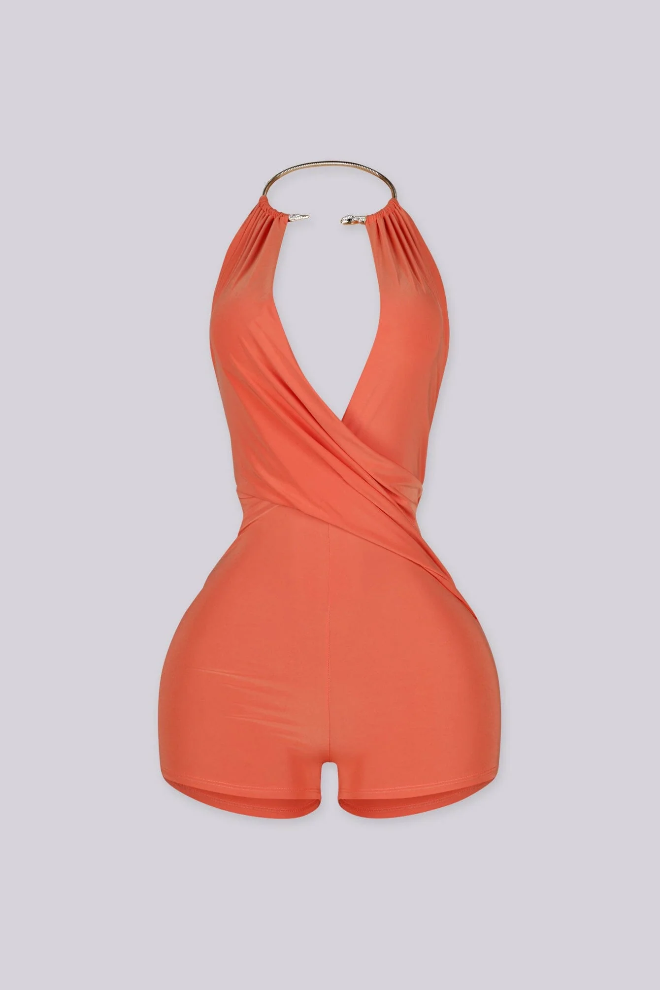 Shanti Snake Draped Halter Romper 9 Shanti Snake Draped Halter Romper