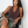Simple Grace Halter Crop Top