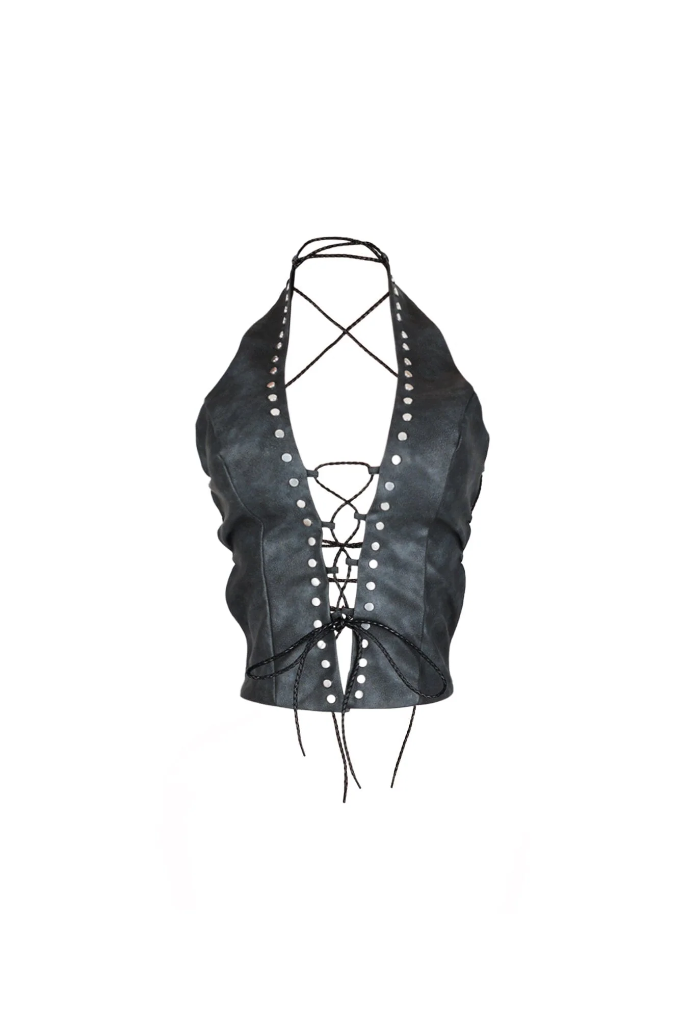 Ride On Leather Halter Top 3 Ride On Leather Halter Top