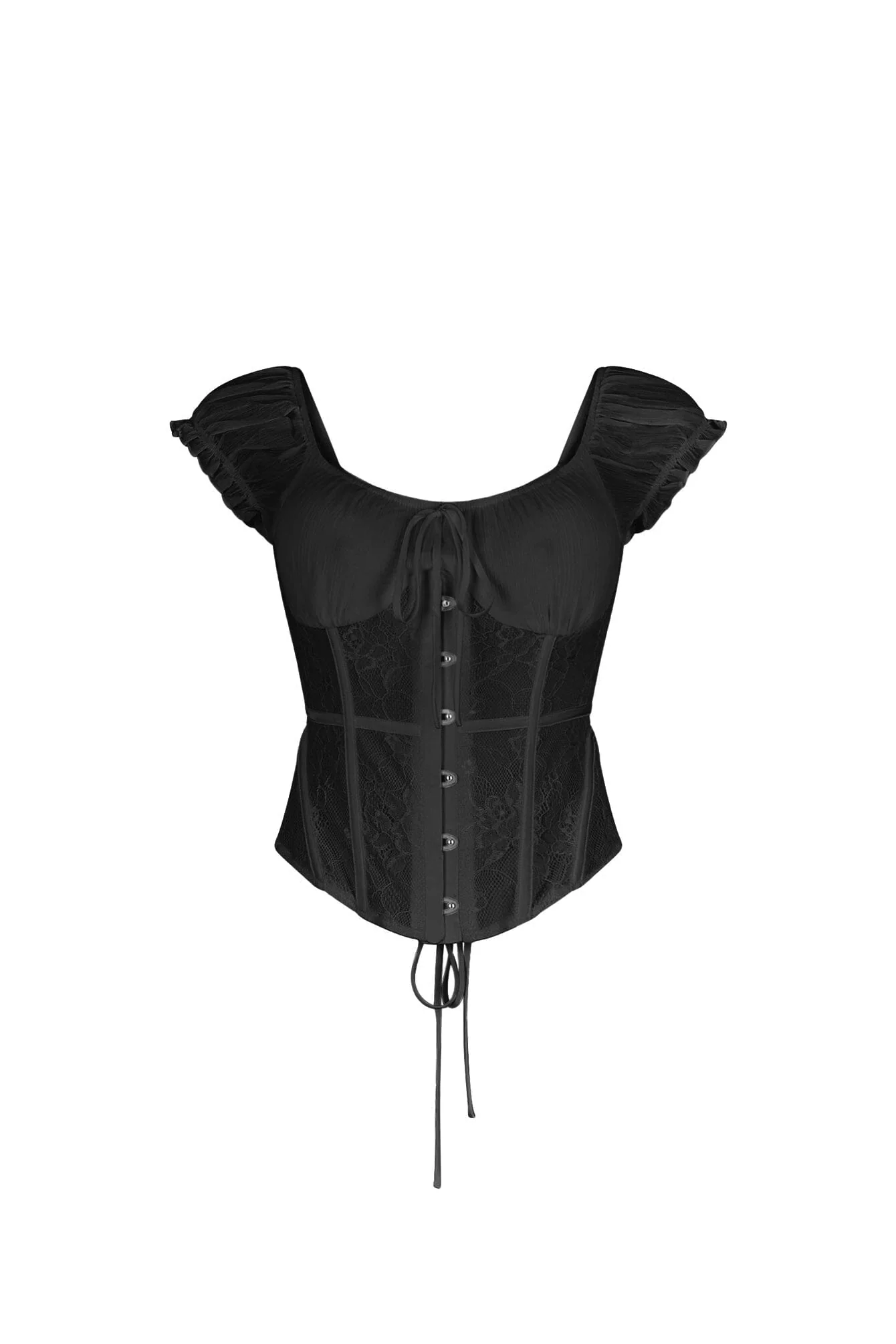 Lattice Lace Chiffon Corset Top 5 Lattice Lace Chiffon Corset Top