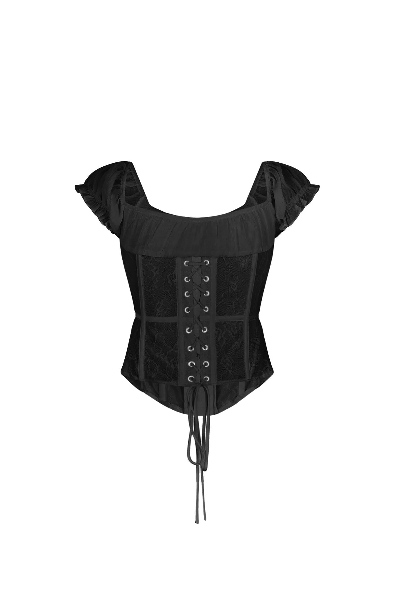 Lattice Lace Chiffon Corset Top 7 Lattice Lace Chiffon Corset Top