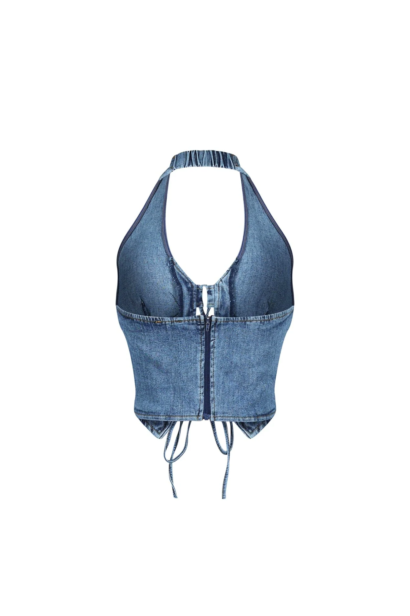 Vivienne Denim Lace Up Vest 4 Vivienne Denim Lace Up Vest