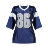 Go To V Neck Oversized Jersey Top