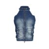 Indigoa Denim Halter Neck Zip Up Top