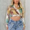 Remington Geo Printed Satin Shirt