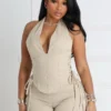 Kona Poplin Corset Halter Top