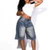 Swing Day Denim Bermuda Shorts