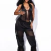 Xamira Lace Panel Capri Pants
