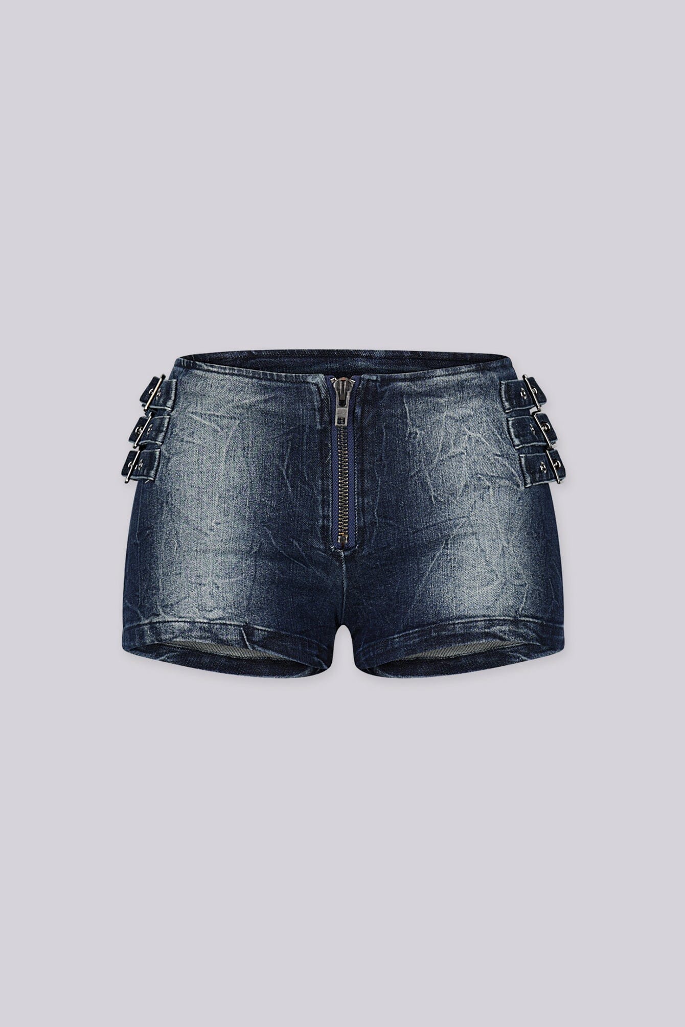 Denver Buckle Micro Denim Shorts 3 Denver Buckle Micro Denim Shorts