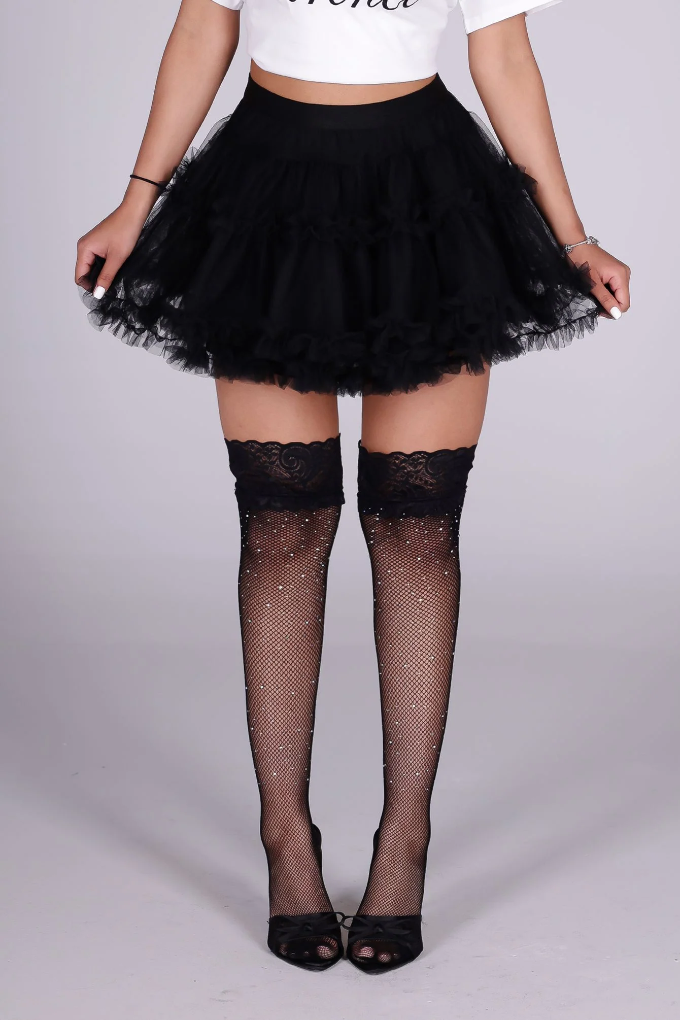 Stunning Babe Fishnet Thigh-High Stockings