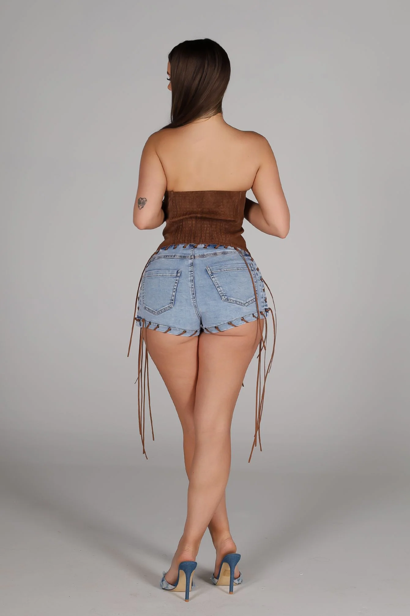 Canyon Tie Denim Shorts