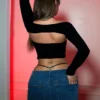 Colette Thong Denim Mini Skirt