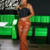 Lublin Heat Lace Up PU Pants