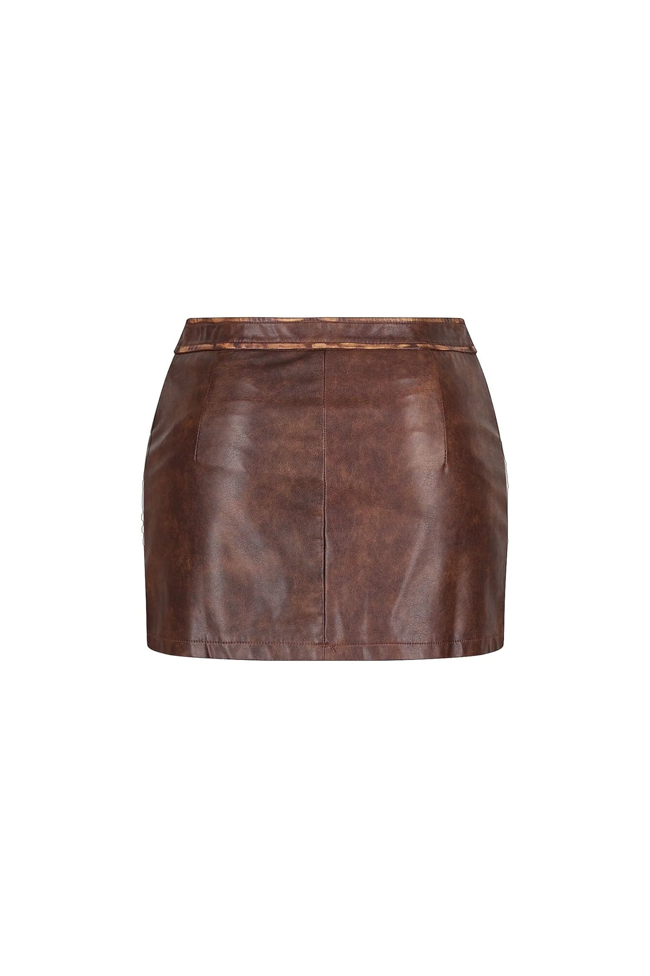 Gritty Washed Faux Leather Mini Skirt 9 Gritty Washed Faux Leather Mini Skirt