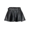 Vandal Faux Leather Mini Skirt