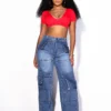 Hi Rise Snap Baggy Jeans