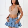 Waverly Flared Denim Mini Skirt