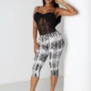 Awaken Your Style With Snake Skin Capri Pants