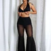 Aero Split Mesh Flared Pants