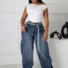 Kanagawa High Waist Baggy Denim Jeans