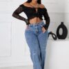 Niigata High Waist Cuffed Hem Baggy Jeans