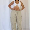 Cecelia Zip Detail Baggy Cargo Pants