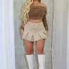 Jessica Multi Zipper Mini Skirt