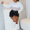 Samantha Faux Leather Wrap Skort