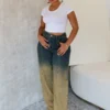 Mary Vintage Ombre Washed Denim Jeans