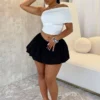 Murphy Bubble Mini Skirt With Drawstring