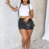 Malena Faux Leather Mini Skirt