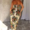 Nedra Motifs Floral Print Pants