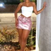 Loxley Metal Foiled Mini Skirt