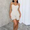 Kittie Side Lace Up Knit Romper