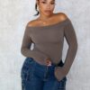 Katie Off Shoulder Long Sleeve Bodysuit