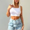 Hallie Basic Ribbed Tank Top