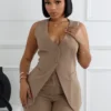 Amilia Woven Tailored Vest Top