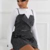 Kamali Pin Stripe Woven Tailored Top